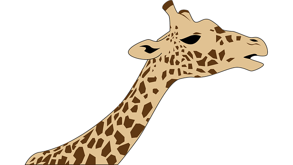 Elegant Giraffe Silhouette PNG