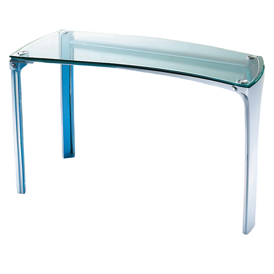 Elegant Glass Top Table Png 05042024 PNG