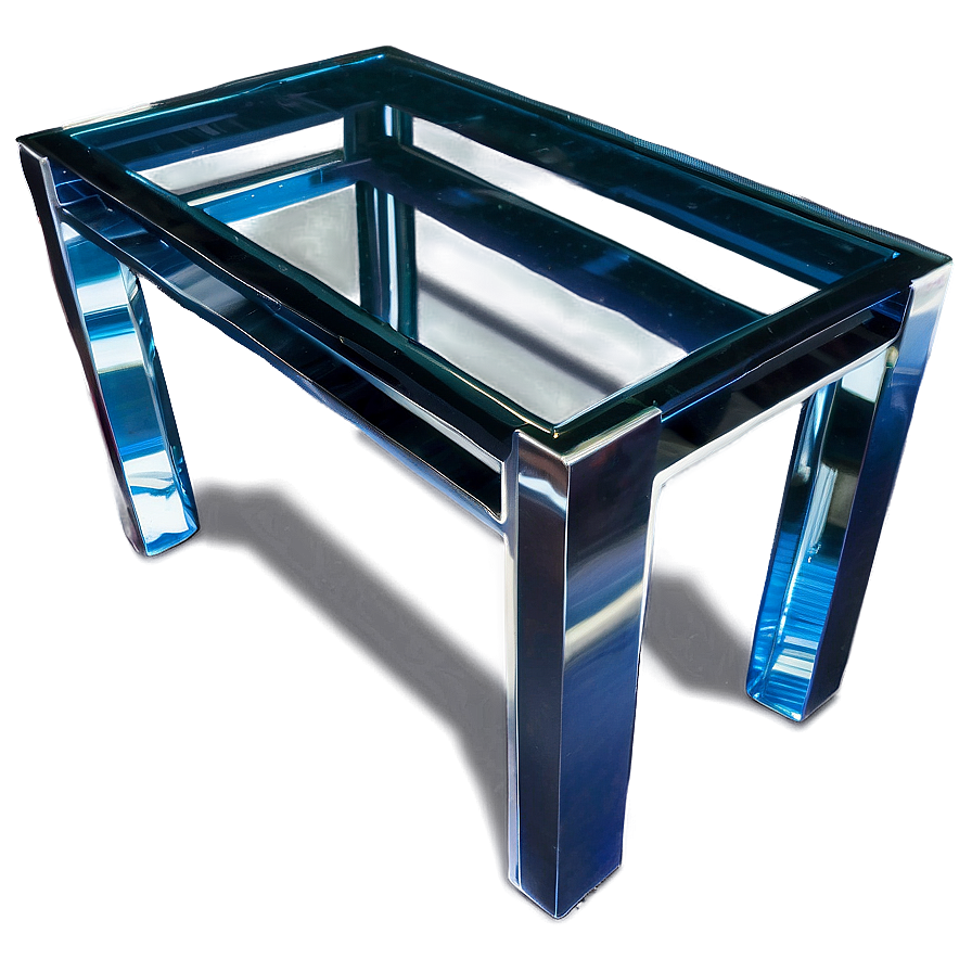 Elegant Glass Top Table Png 05042024 PNG