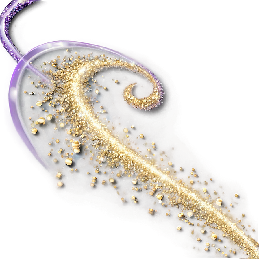 Elegant Glitter Line Swish Png 06272024 PNG