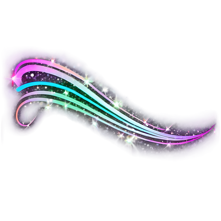 Elegant Glitter Line Swish Png 06272024 PNG