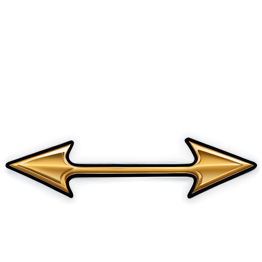 Elegant Gold Arrow Design Png Uiy PNG