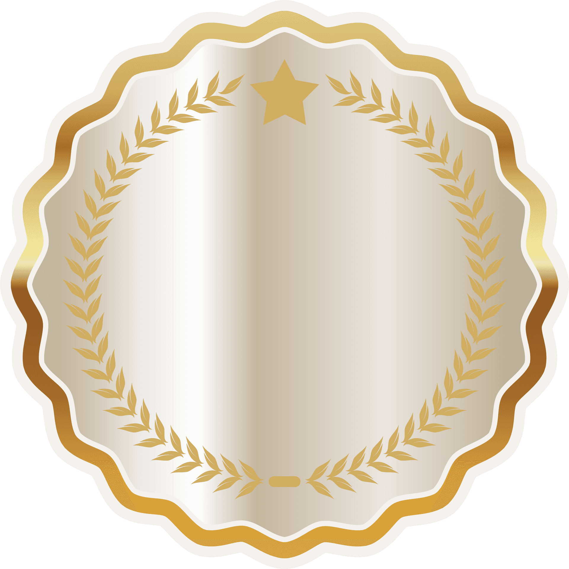 Elegant Gold Award Seal PNG