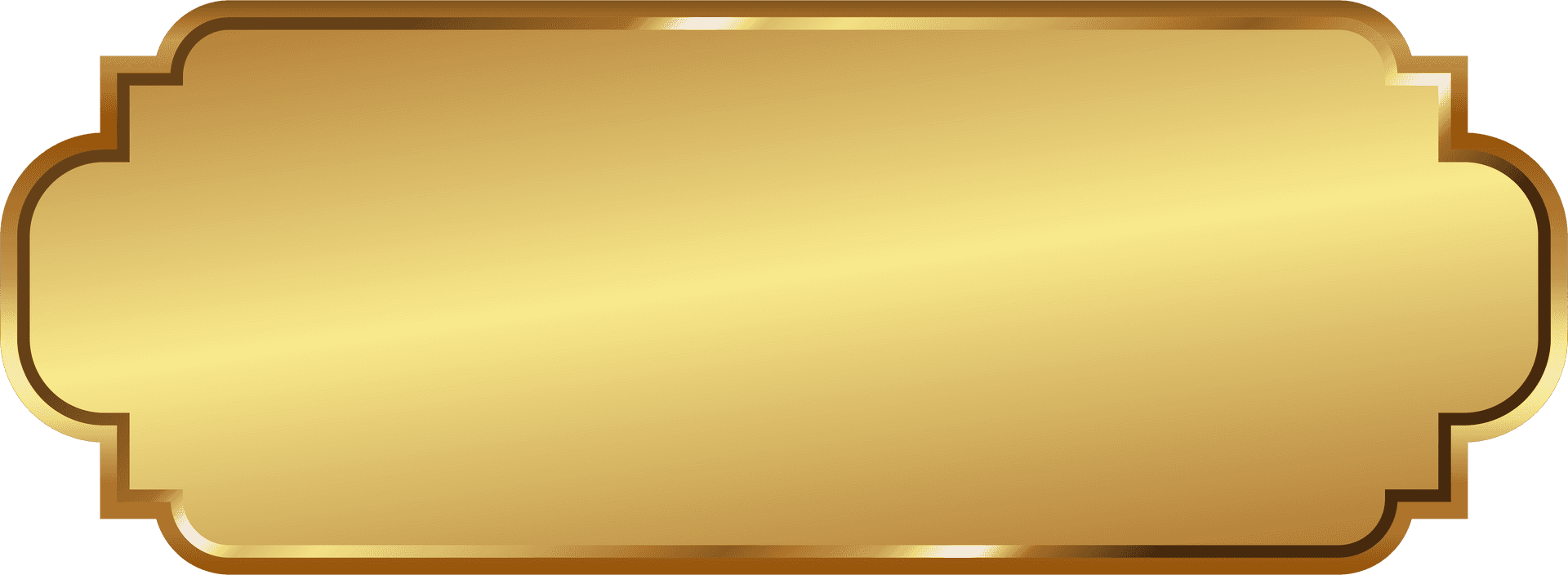 Elegant Gold Banner Design PNG