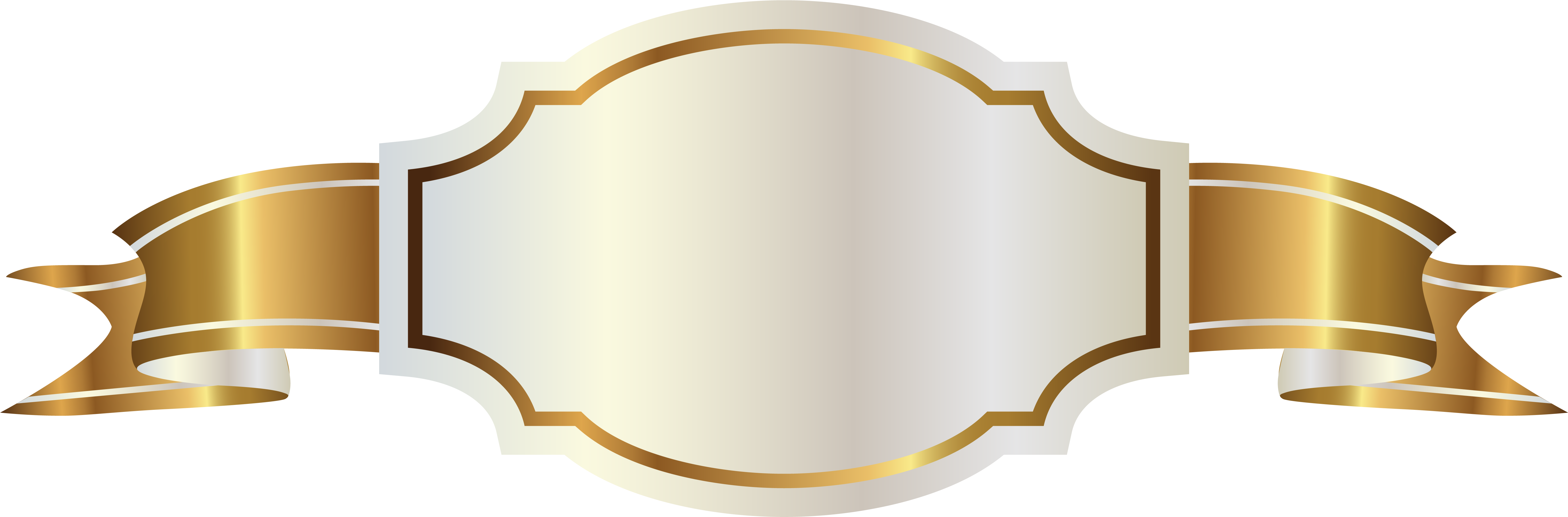 Elegant Gold Banner Design PNG