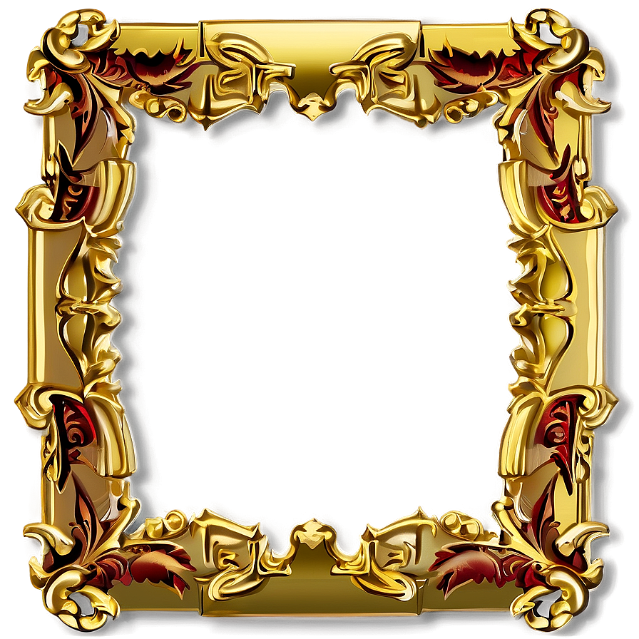 Elegant Gold Border Png 04292024 PNG