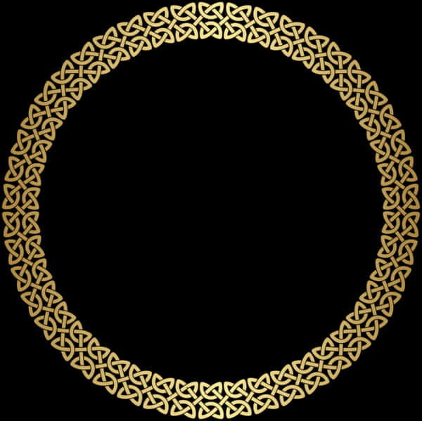 Elegant Gold Celtic Frame PNG