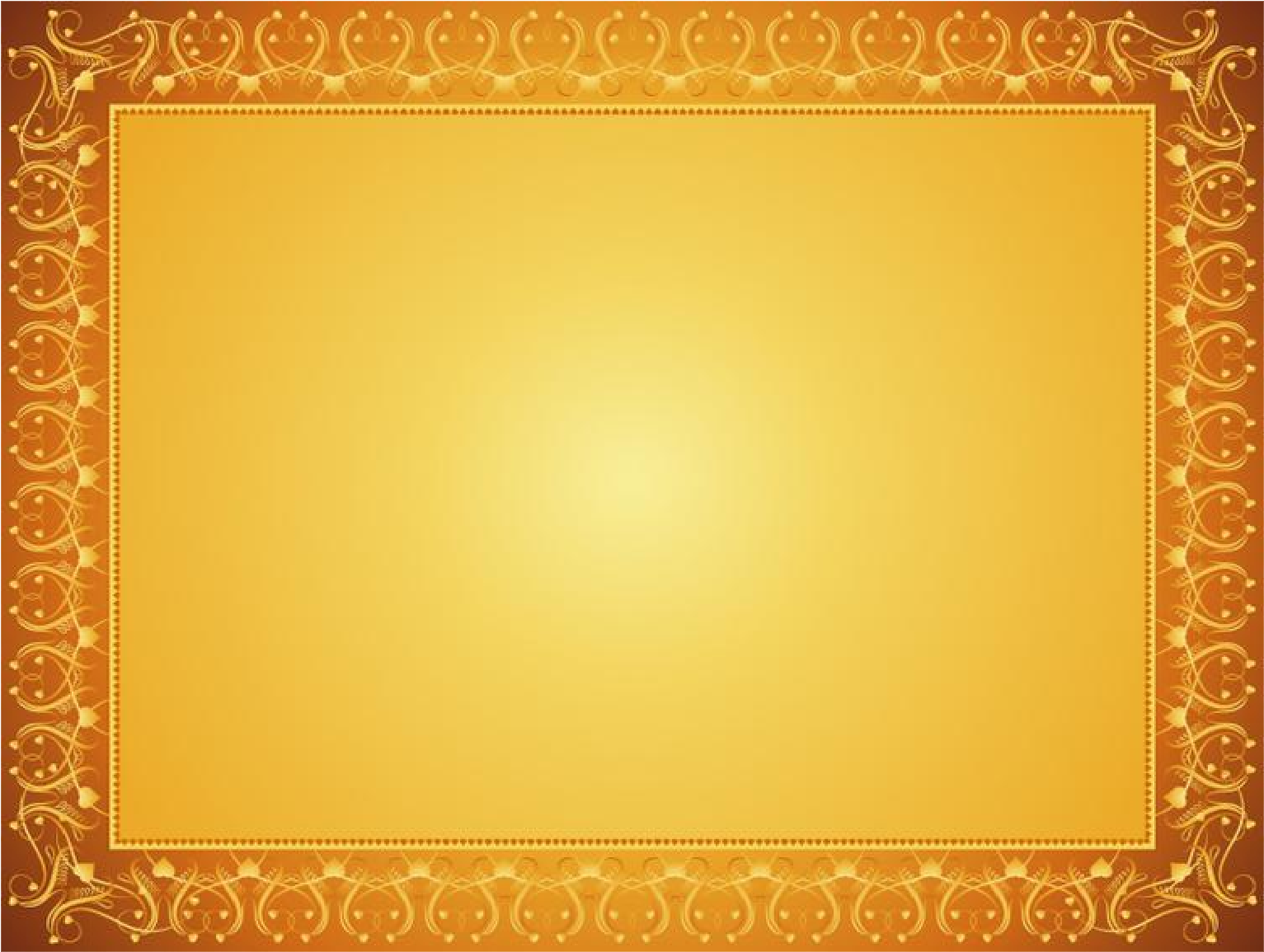 Elegant Gold Certificate Border PNG