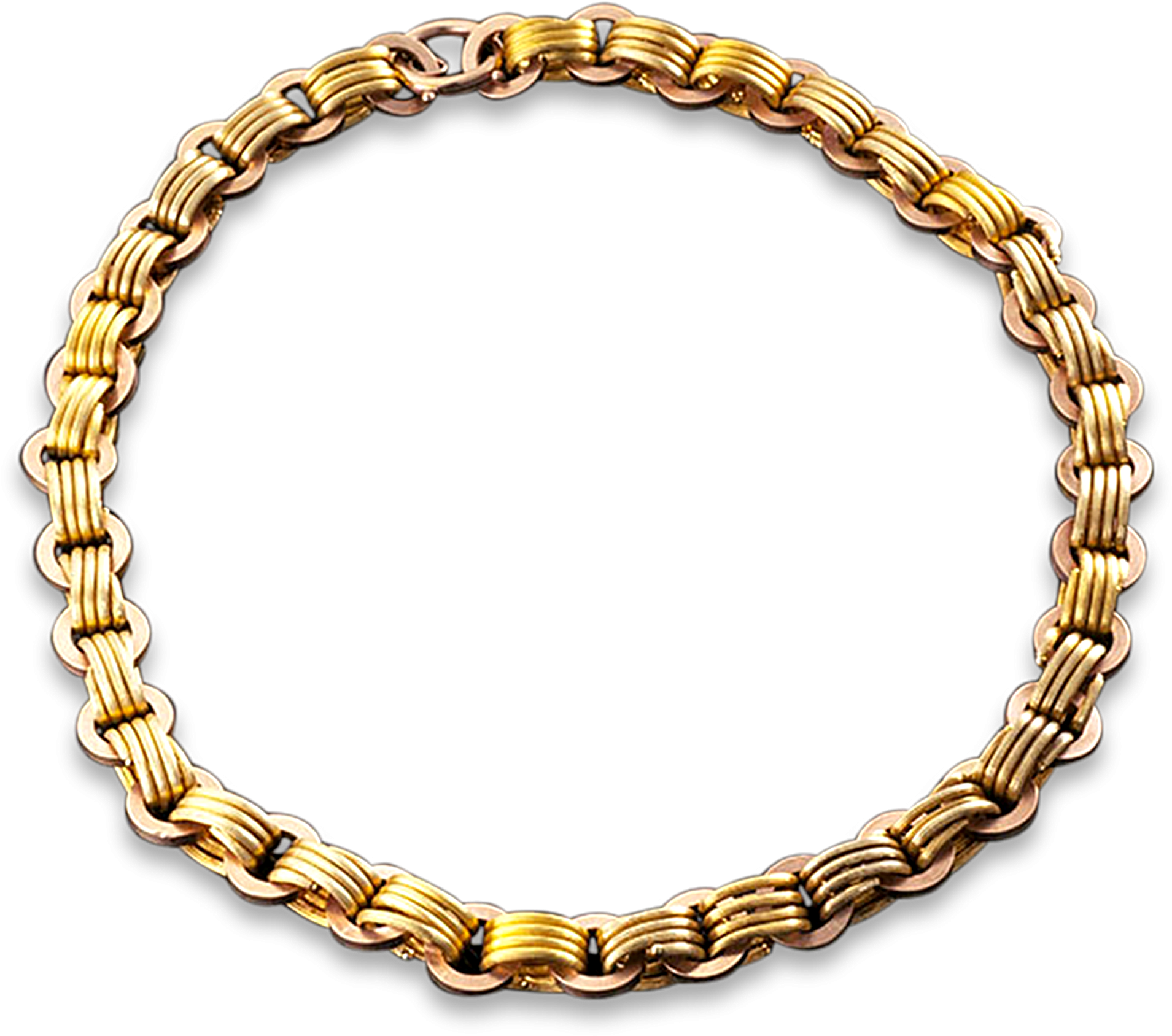 Elegant Gold Chain Circle PNG
