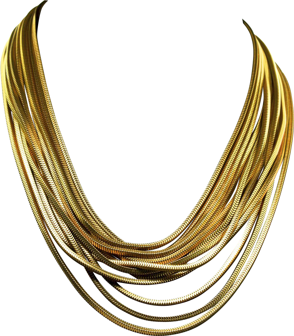 Elegant Gold Chain Collection PNG