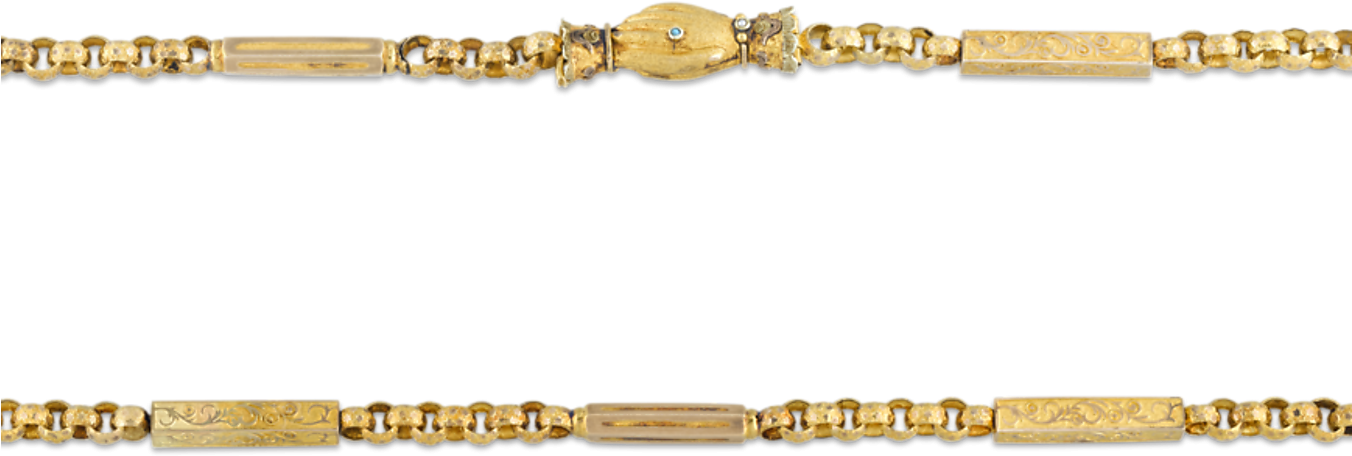Elegant Gold Chain Necklace PNG