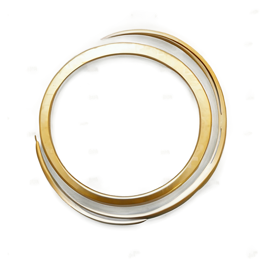 Elegant Gold Circle Border B PNG