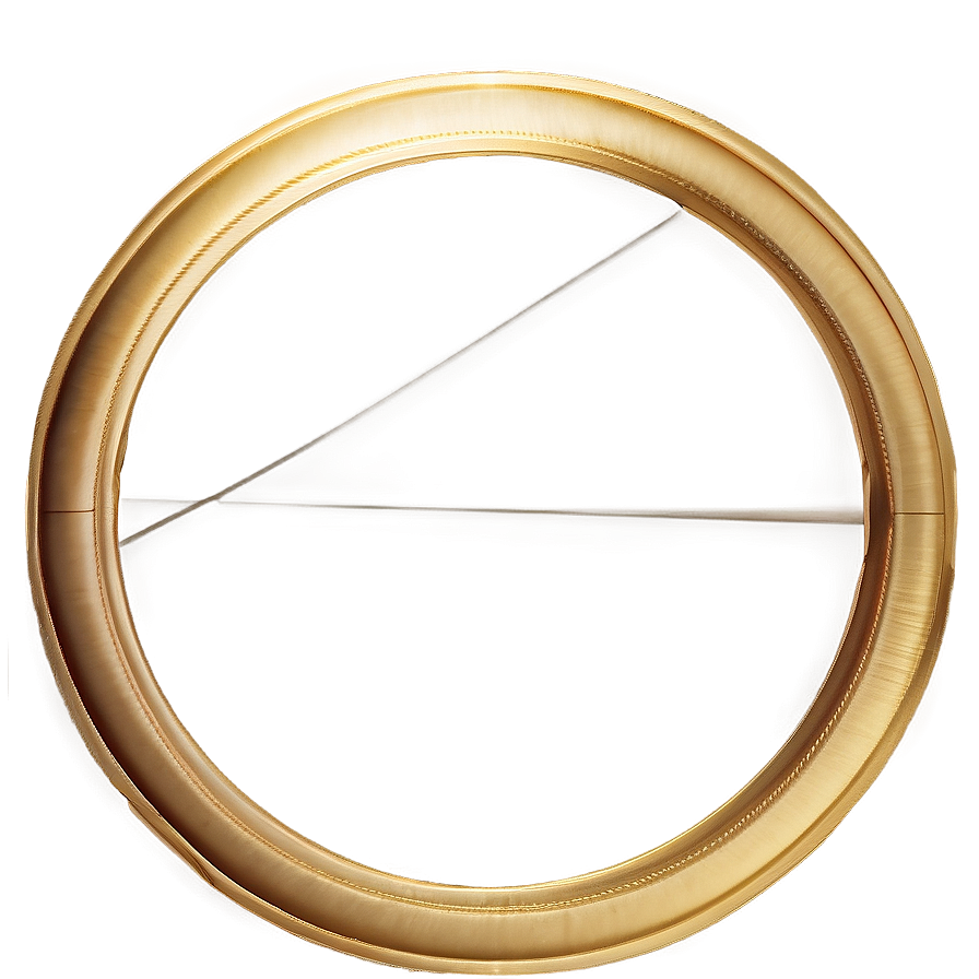 Elegant Gold Circle Frame Png Vdj26 PNG
