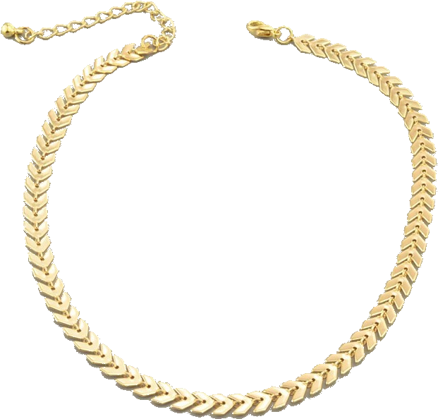 Elegant Gold Cuban Link Necklace PNG