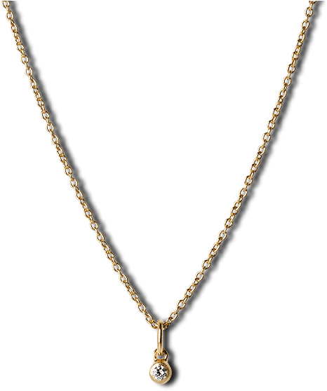 Elegant Gold Diamond Pendant Necklace PNG