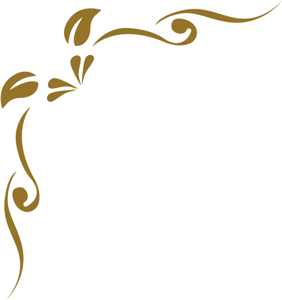 Elegant Gold Flourishon Navy Background PNG