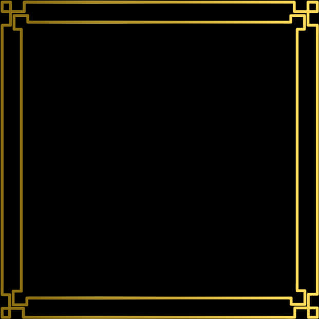 Elegant Gold Frame Design PNG