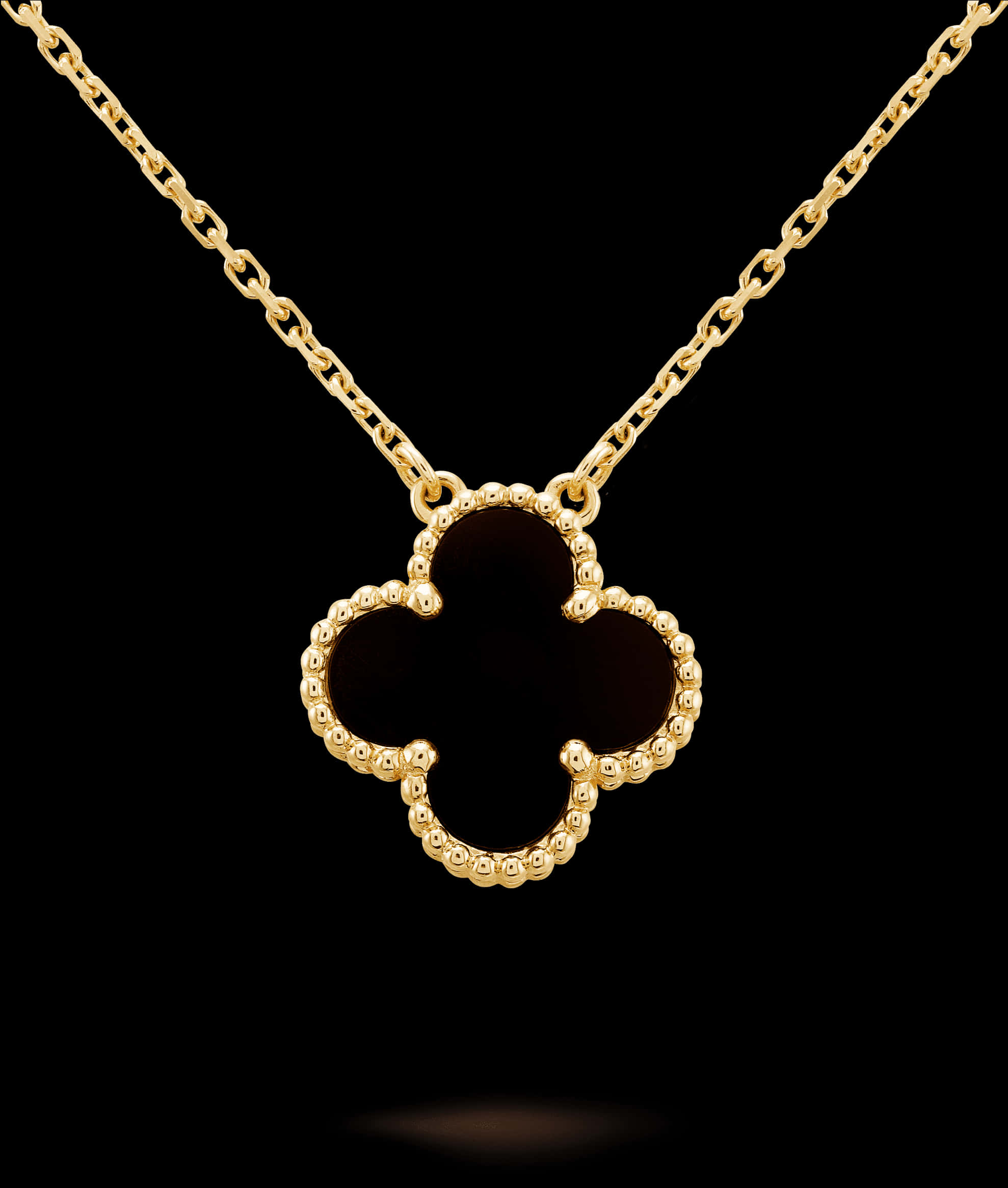 Elegant Gold Heart Pendant Chain PNG