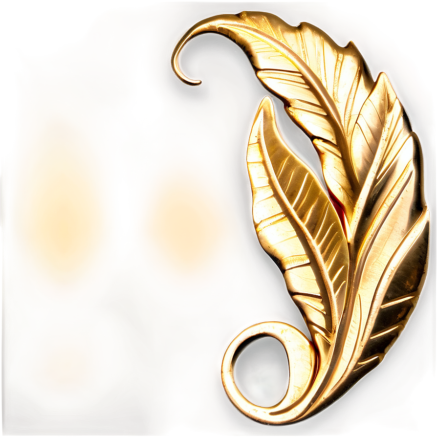 Elegant Gold Leaf Design Png 96 PNG