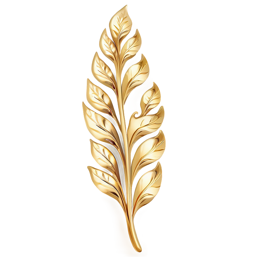 Elegant Gold Leaf Design Png Gkc38 PNG