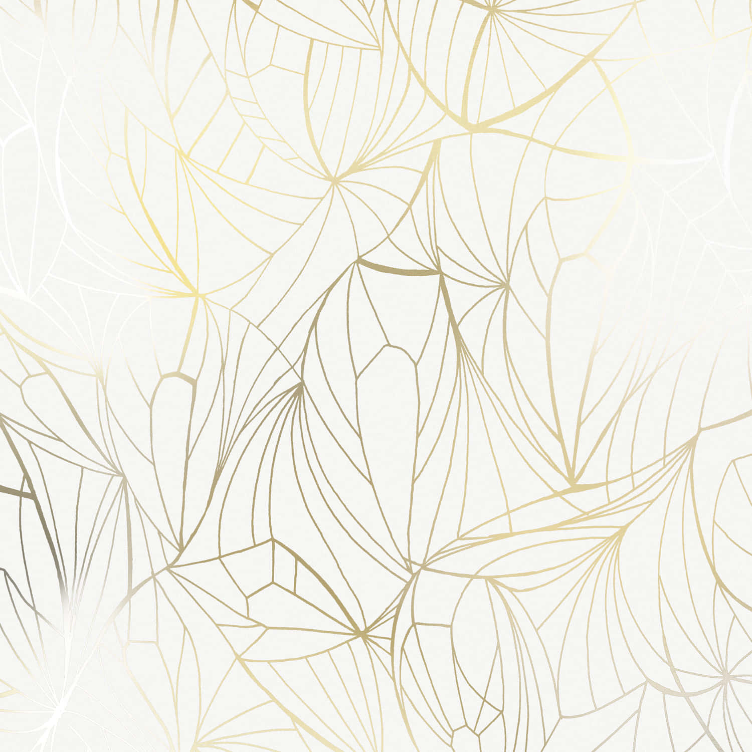 Elegant Gold Leaf Pattern Wallpaper