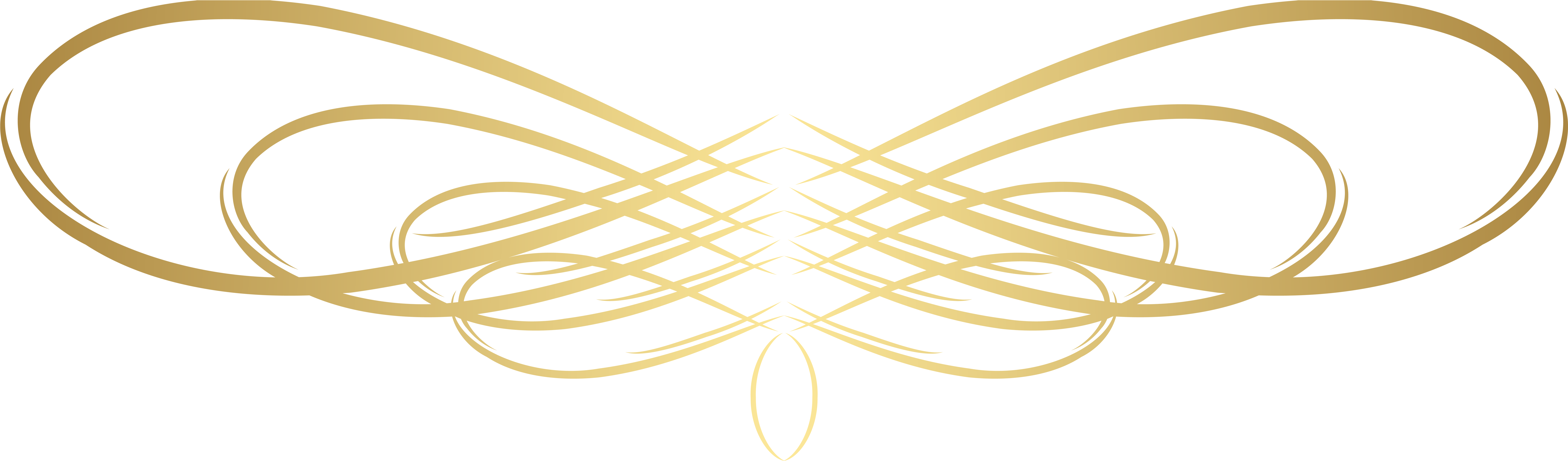Elegant Gold Scrollwork Design PNG