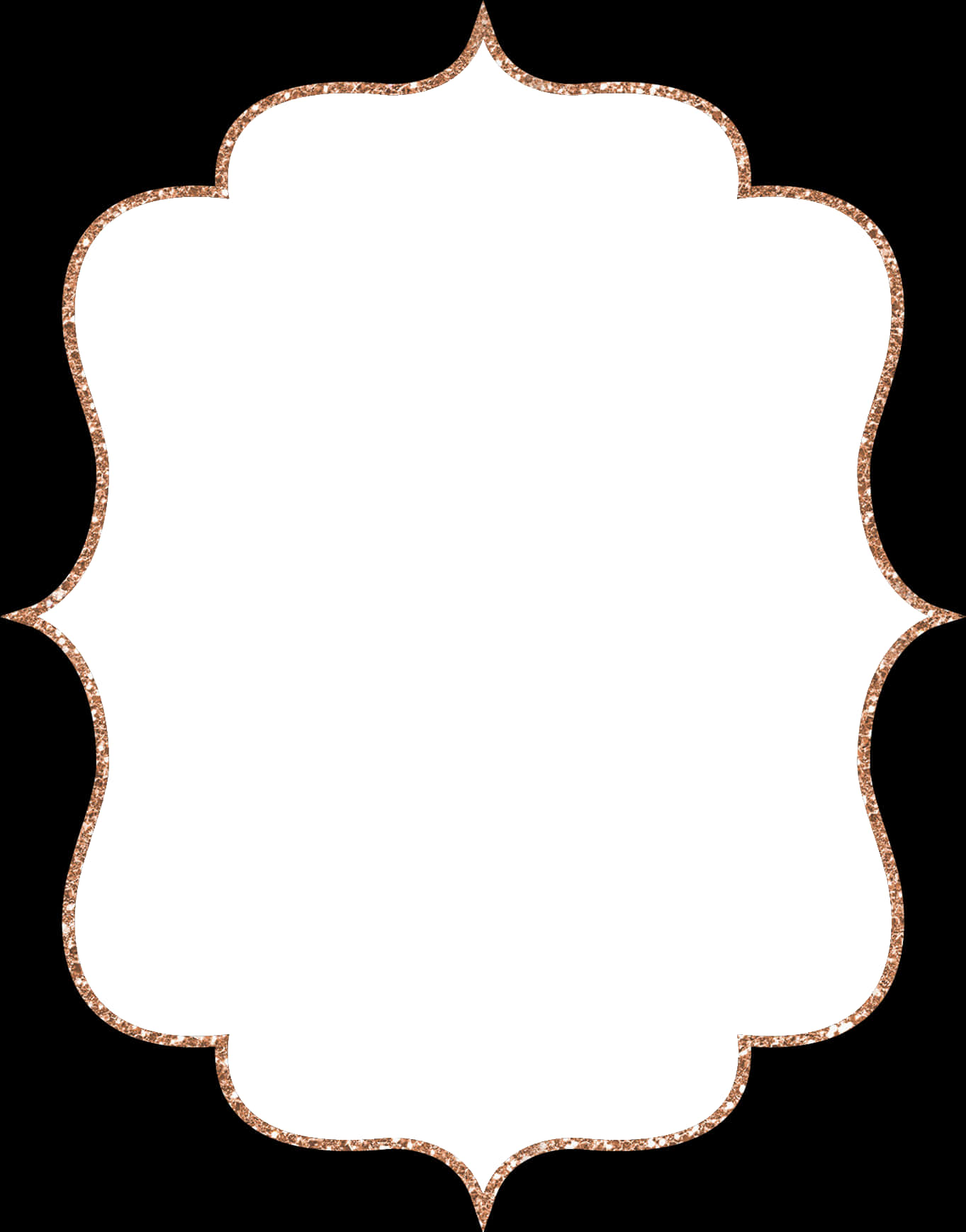 Elegant Golden Border Frame PNG