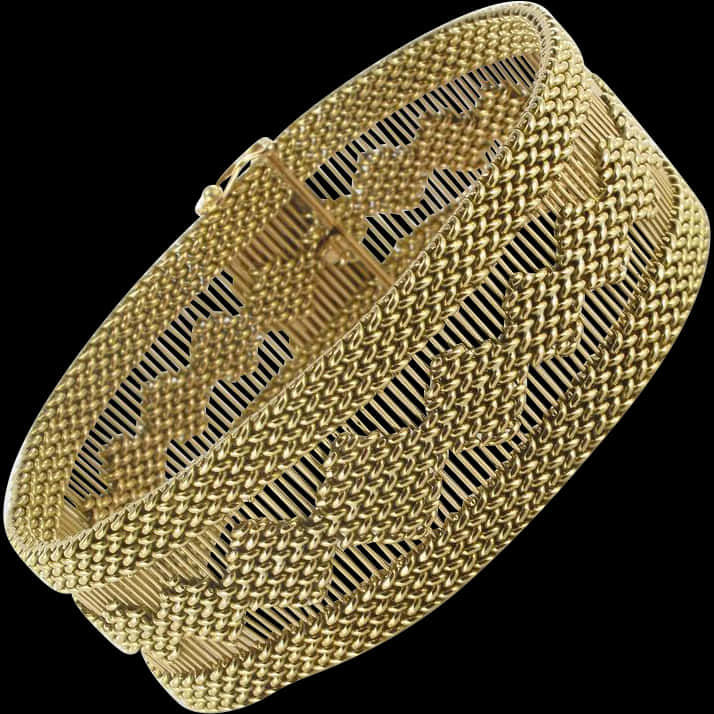 Elegant Golden Bracelet PNG