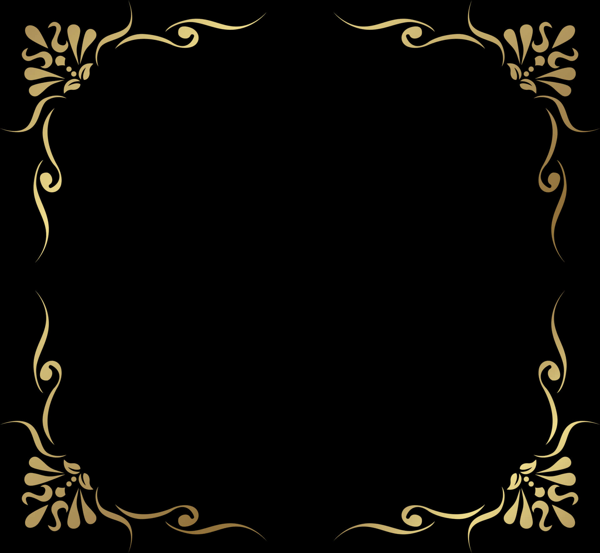 Download Elegant Golden Floral Frame 