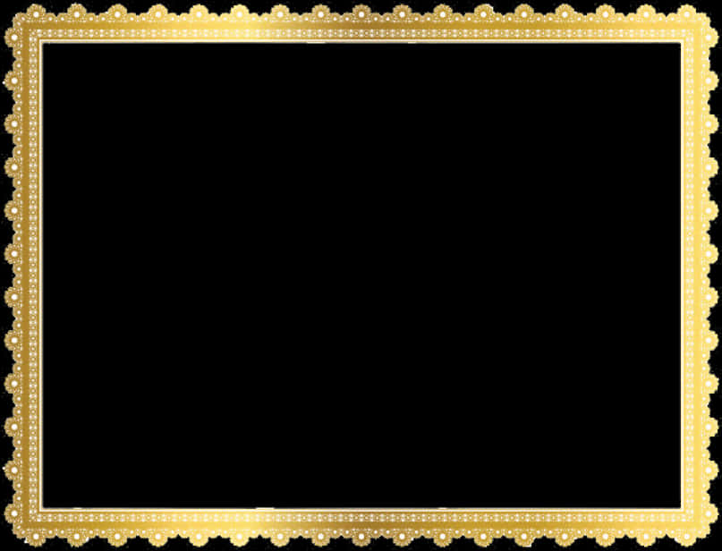 Elegant Golden Frame PNG