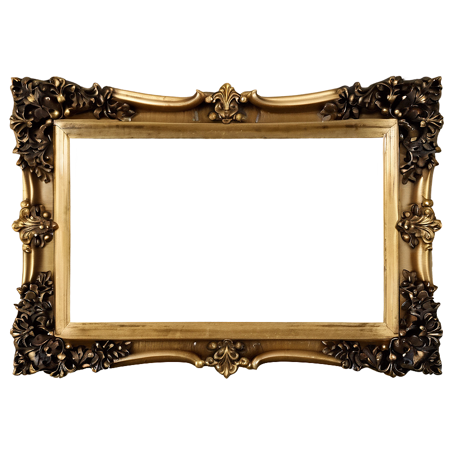 Elegant Golden Frame Png 67 PNG