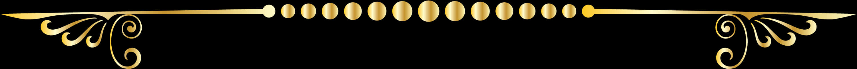 Elegant Golden Page Divider PNG