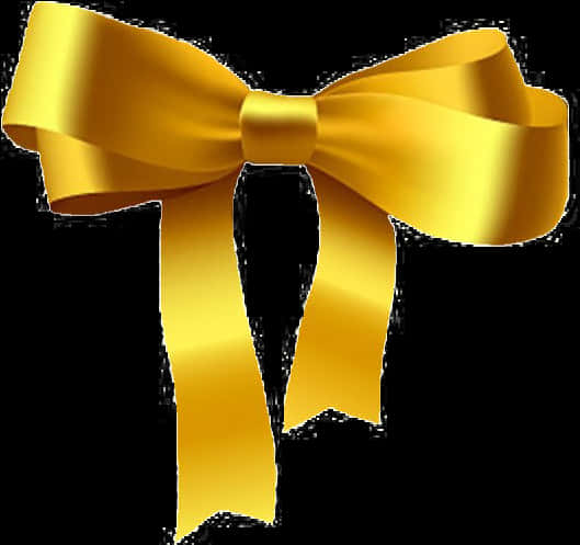 Elegant Golden Ribbon PNG