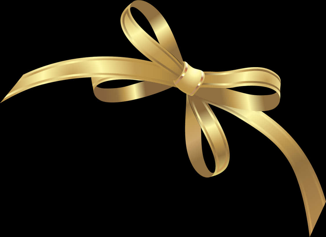 Elegant Golden Ribbon PNG