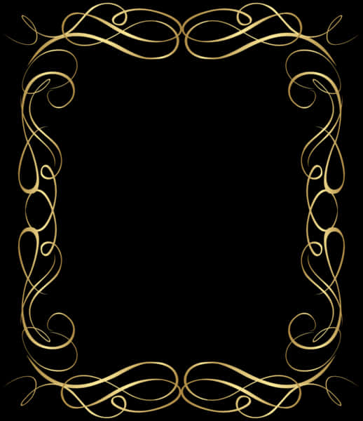 Download Elegant Golden Scrollwork Frame | Wallpapers.com