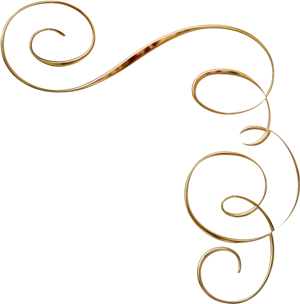 Elegant Golden Swirls PNG