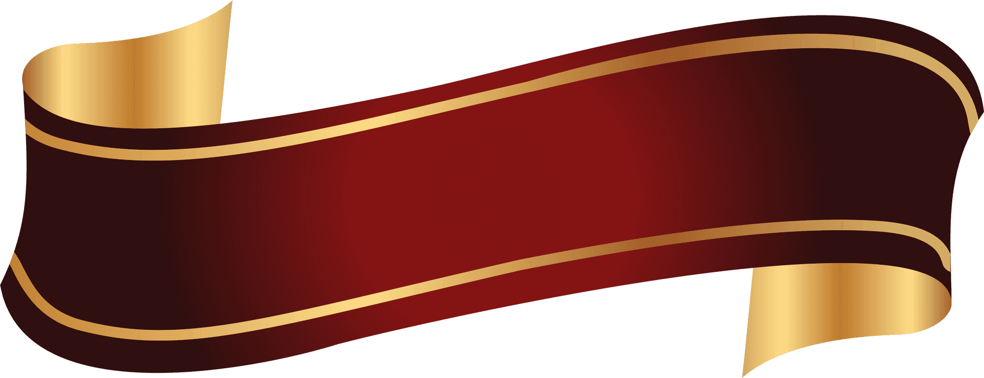 Elegant Golden Trimmed Banner Background PNG