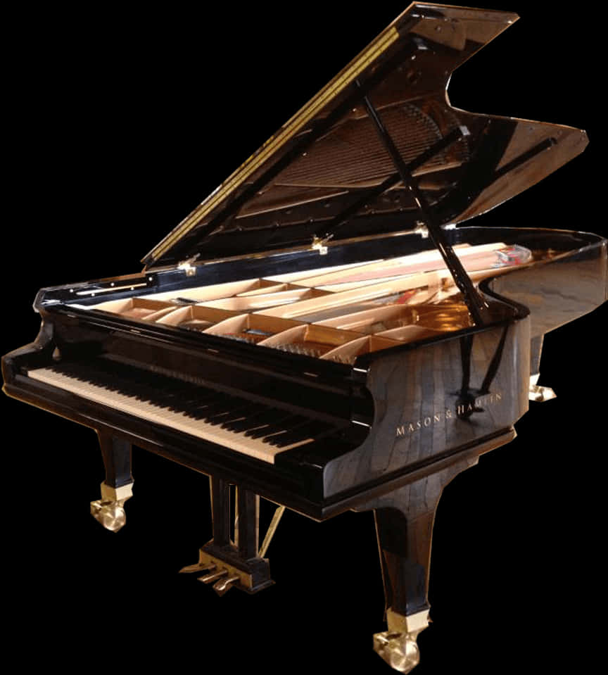 Elegant Grand Piano Isolated PNG