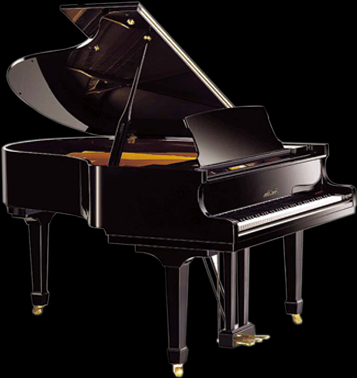 Elegant Grand Piano PNG