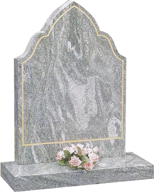 Elegant Gravestonewith Flowers.png PNG