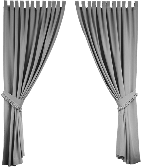 Download Elegant Gray Curtains Tied Back | Wallpapers.com