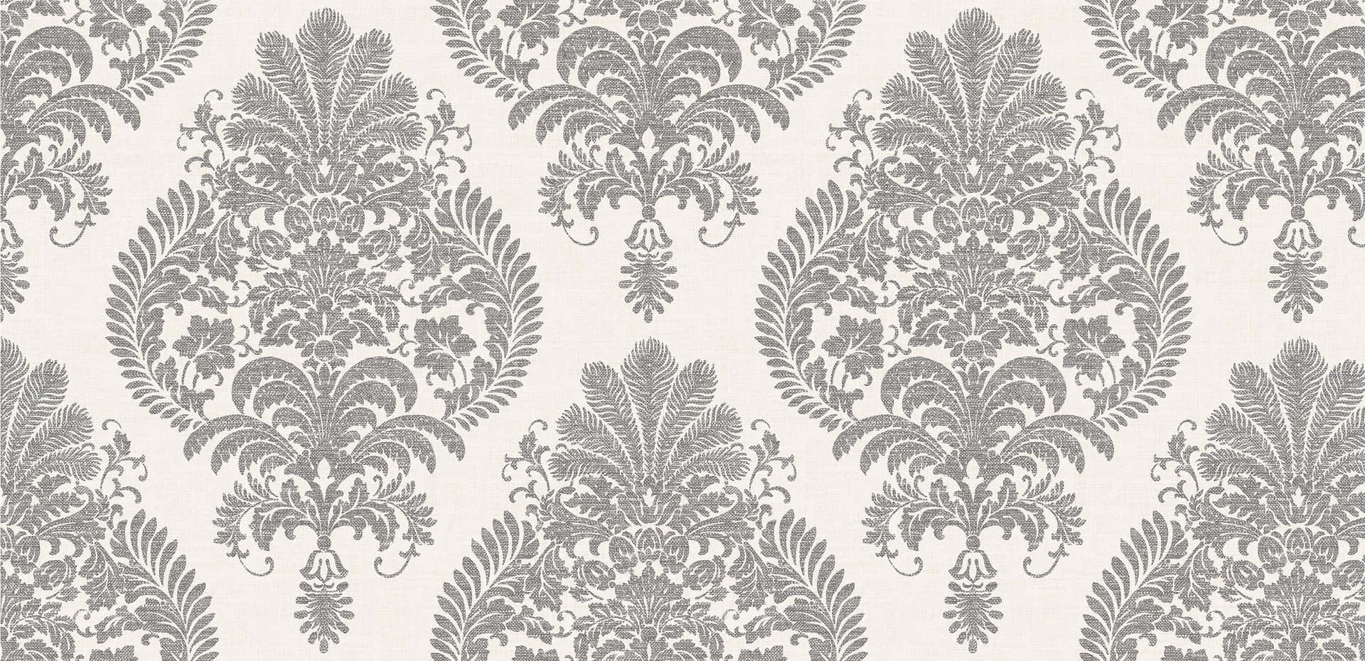 Elegant Gray Damask Pattern Wallpaper