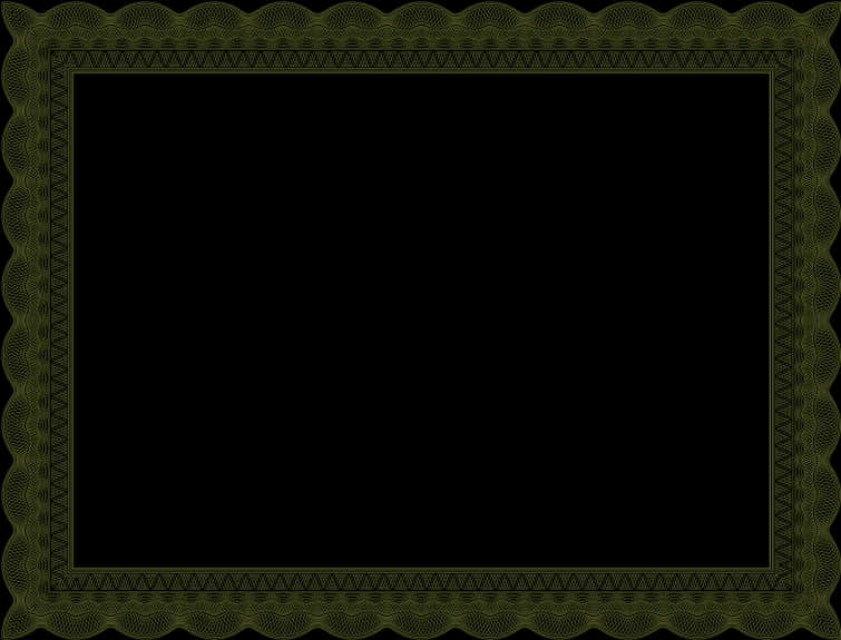 Elegant Green Certificate Border PNG