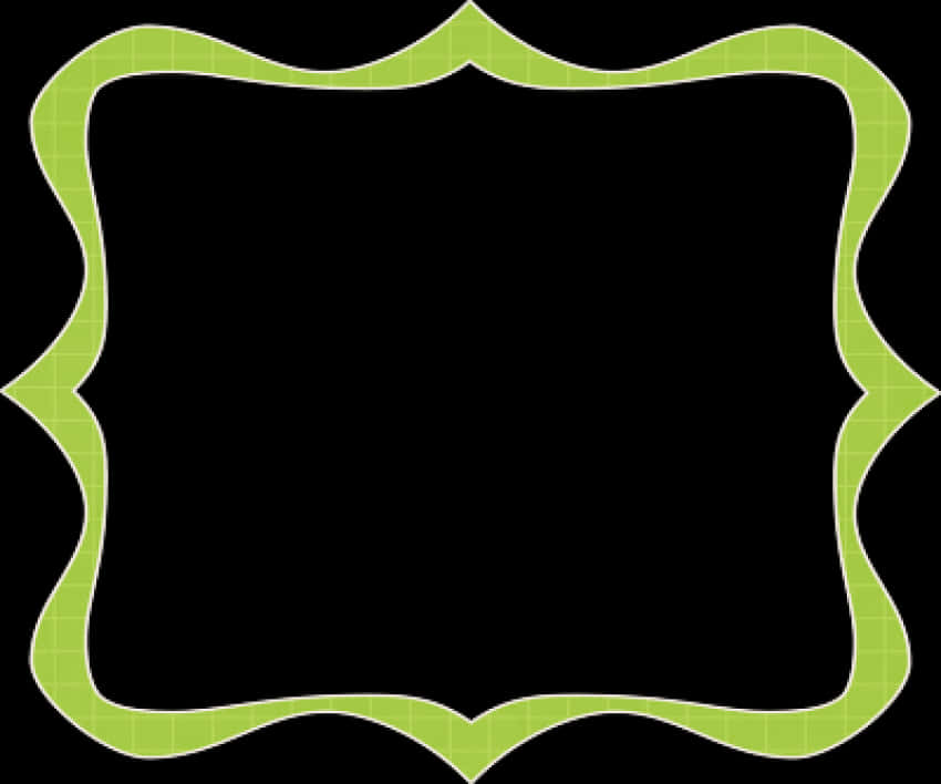 Elegant Green Frame Design PNG