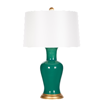 Elegant Green Table Lamp PNG