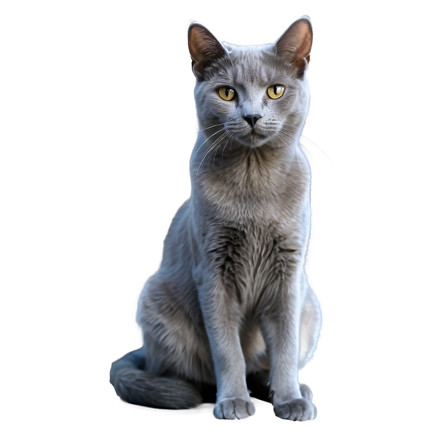 Elegant Grey Cat Png 06252024 PNG