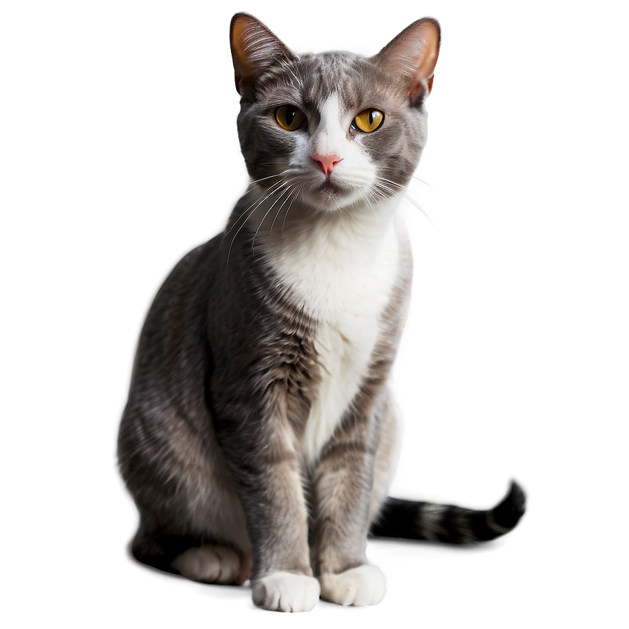 Elegant Grey Cat Png Lhy PNG