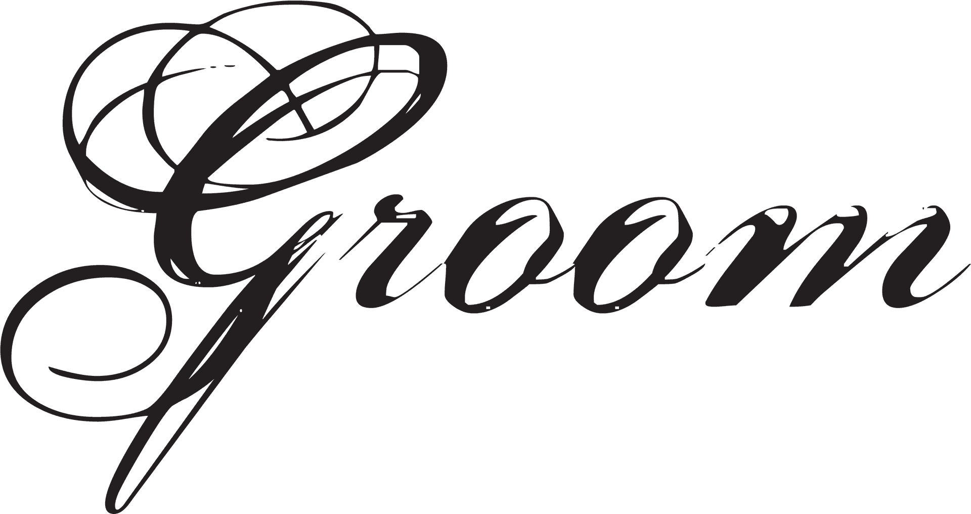 Elegant Groom Calligraphy PNG