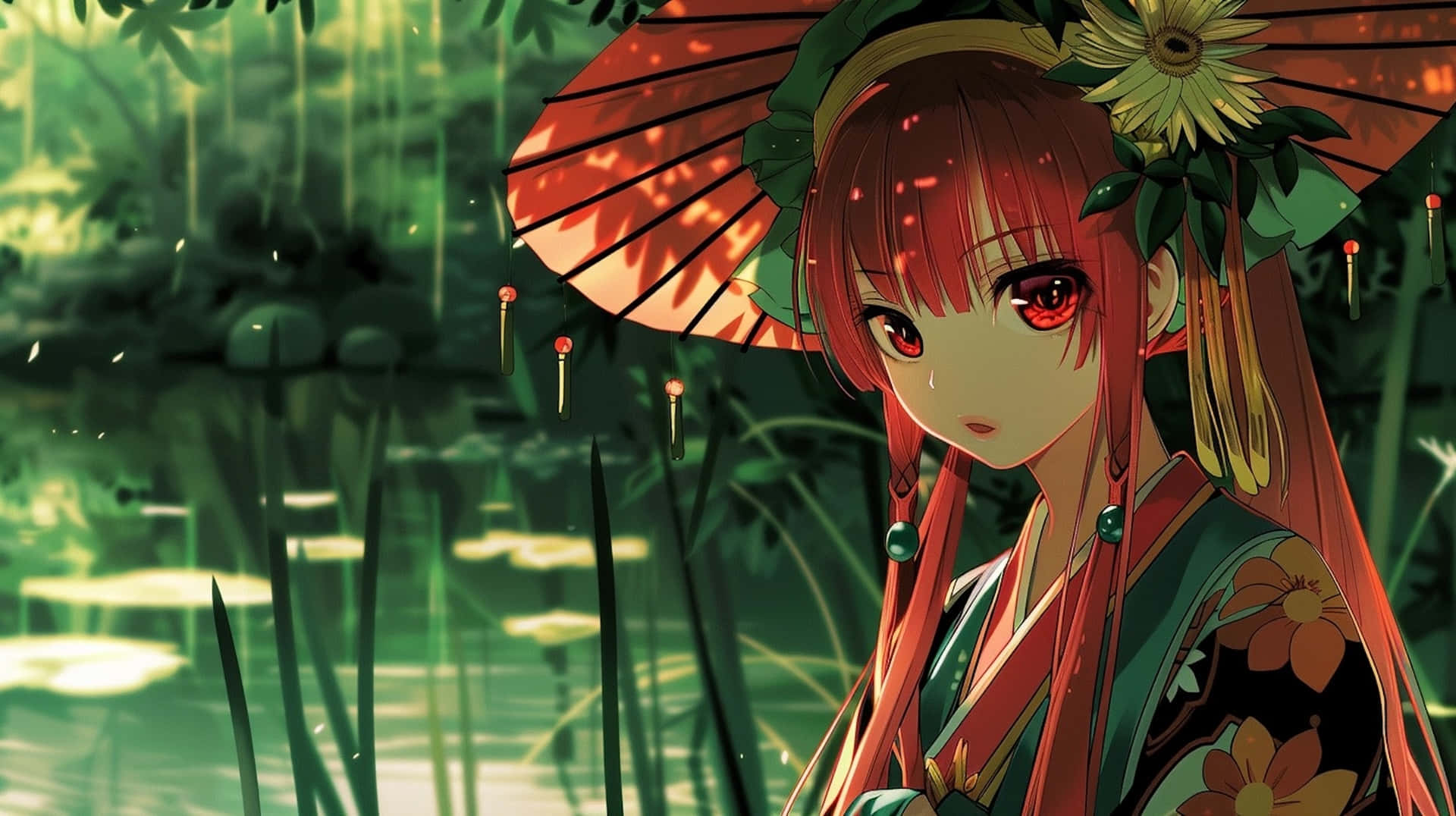 Elegant Guardian Hong Meiling Wallpaper