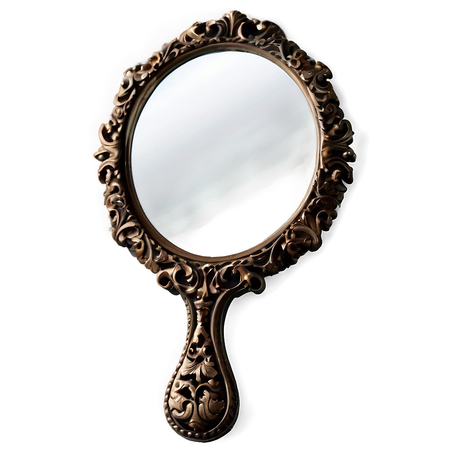 Elegant Hand Mirror Png 06212024 PNG